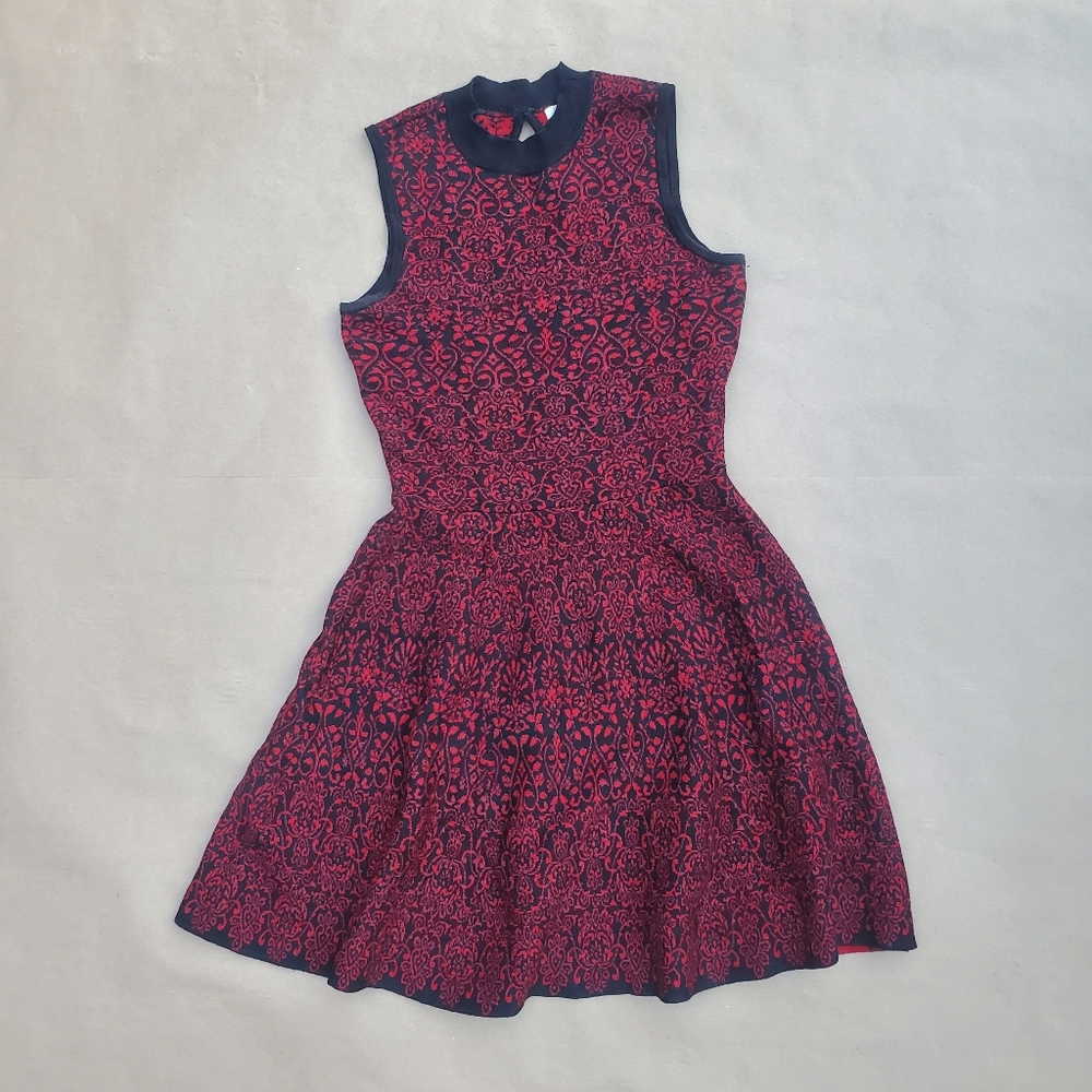 Thick jacquard weave sweater dress, size M
